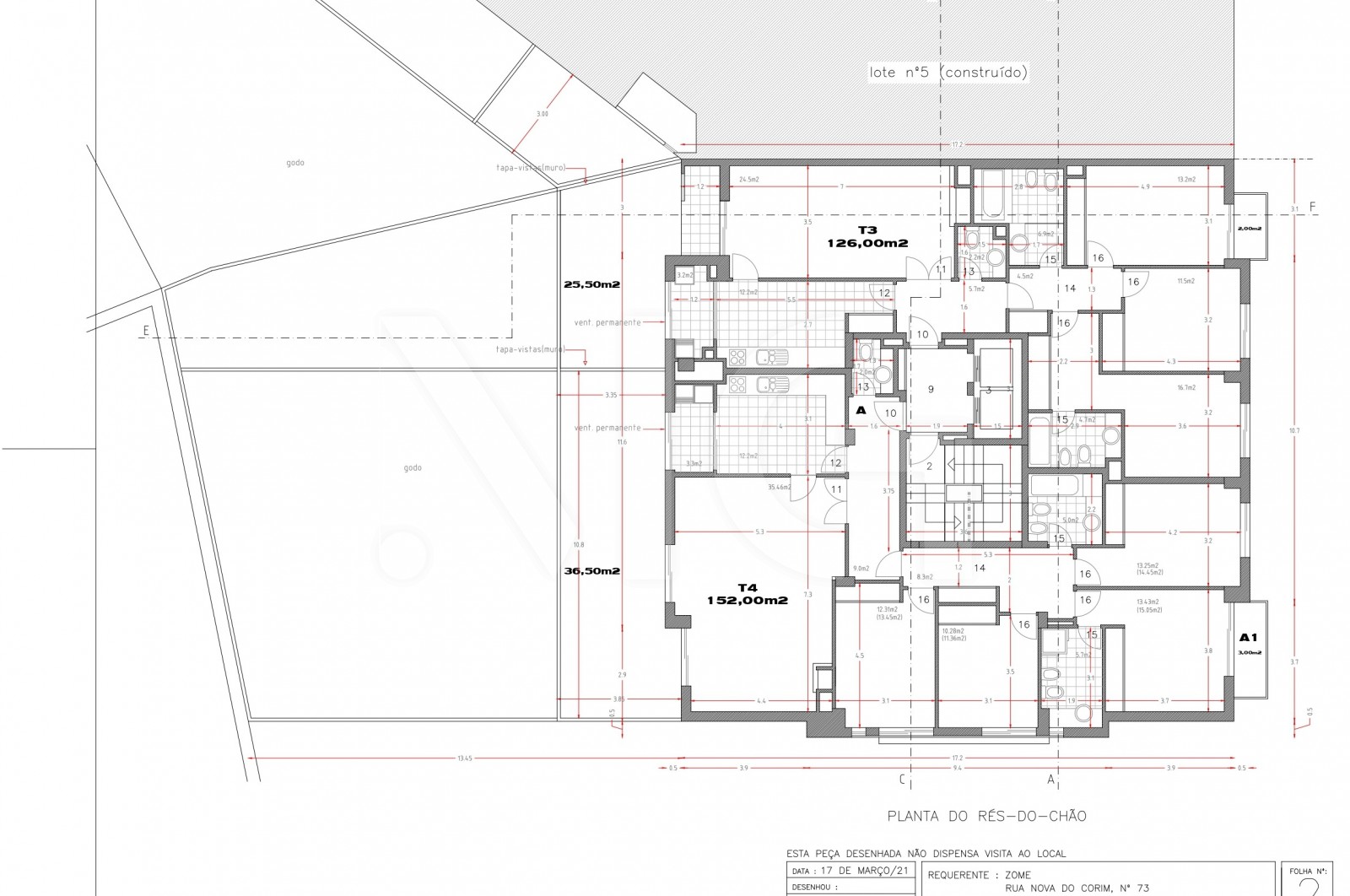 Apartamento T4 para Venda em Águas Santas, Maia, Porto - Planta (Imagem 1)