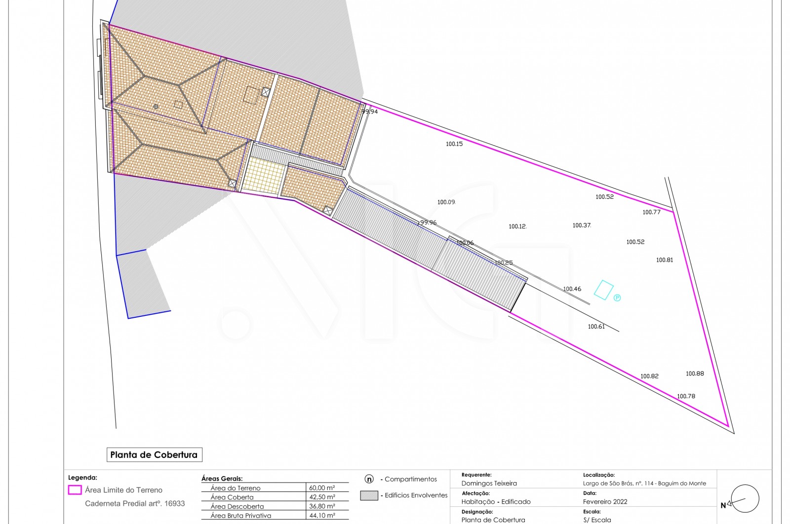 Moradia T3 para Venda em Baguim do Monte (Rio Tinto), Gondomar, Porto - Planta (Imagem 1)