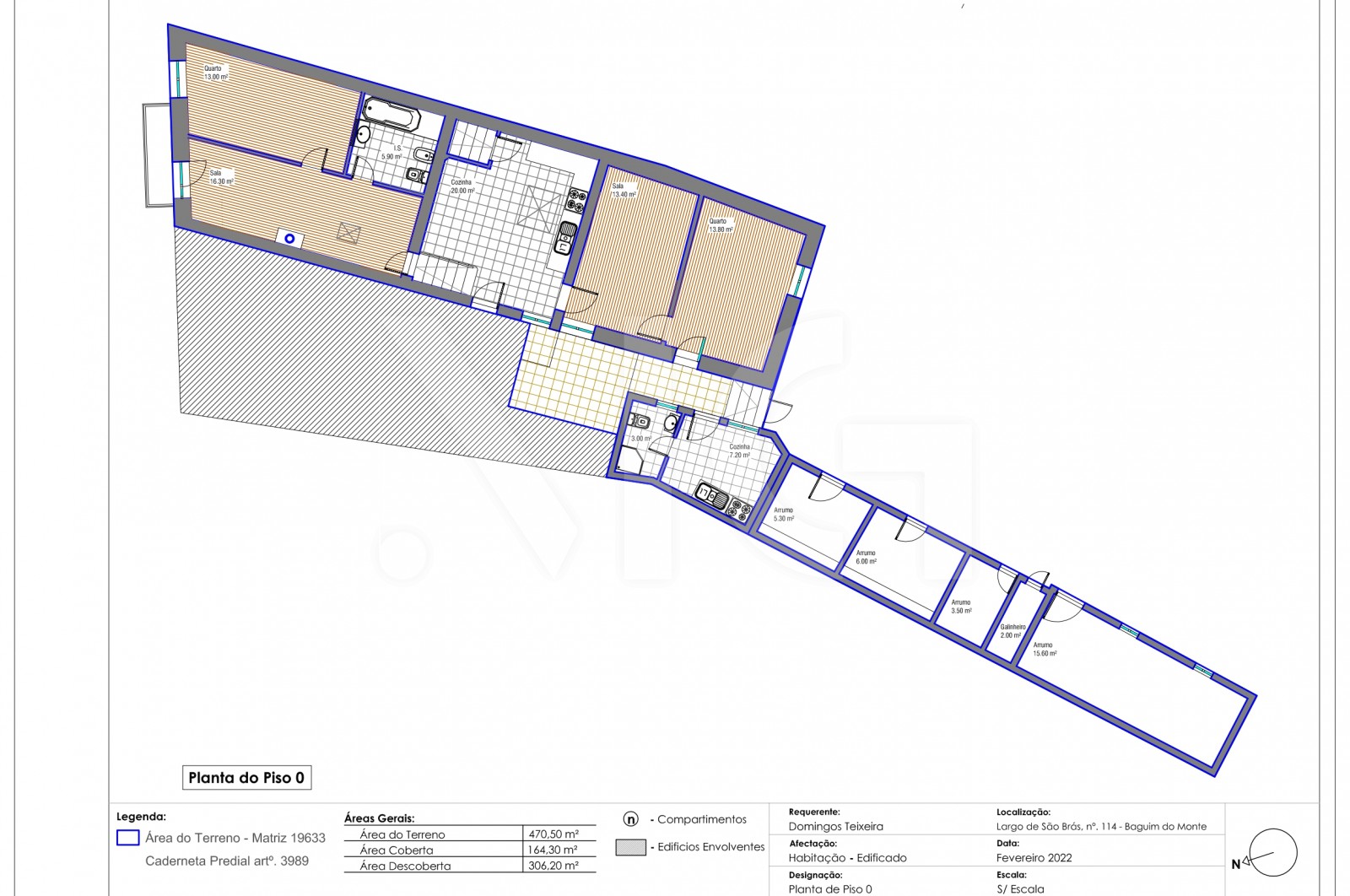 Moradia T3 para Venda em Baguim do Monte (Rio Tinto), Gondomar, Porto - Planta (Imagem 5)