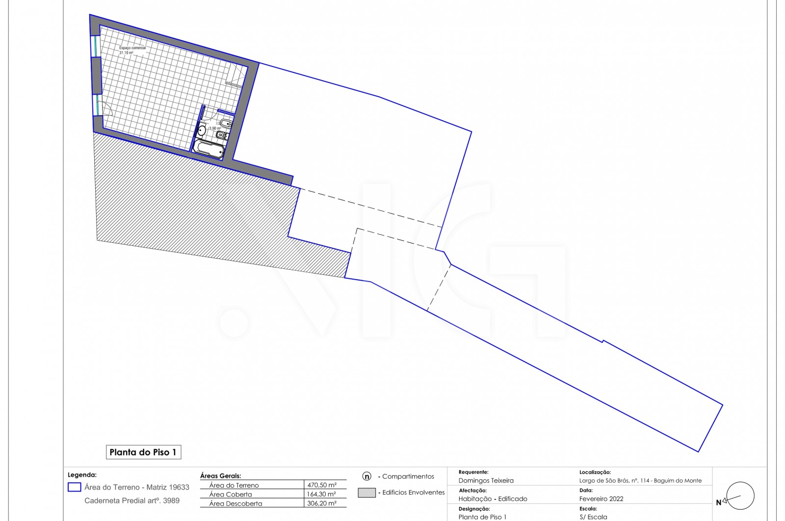 Moradia T3 para Venda em Baguim do Monte (Rio Tinto), Gondomar, Porto - Planta (Imagem 6)