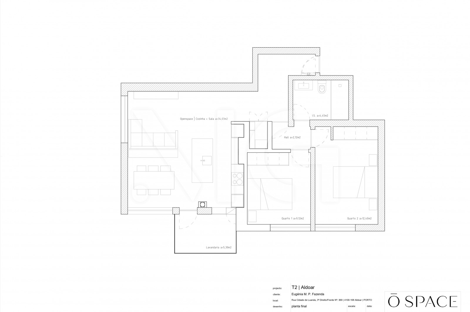 Apartamento T2 para Venda em Aldoar, Foz do Douro e Nevogilde, Porto, Porto - Planta (Imagem 1)