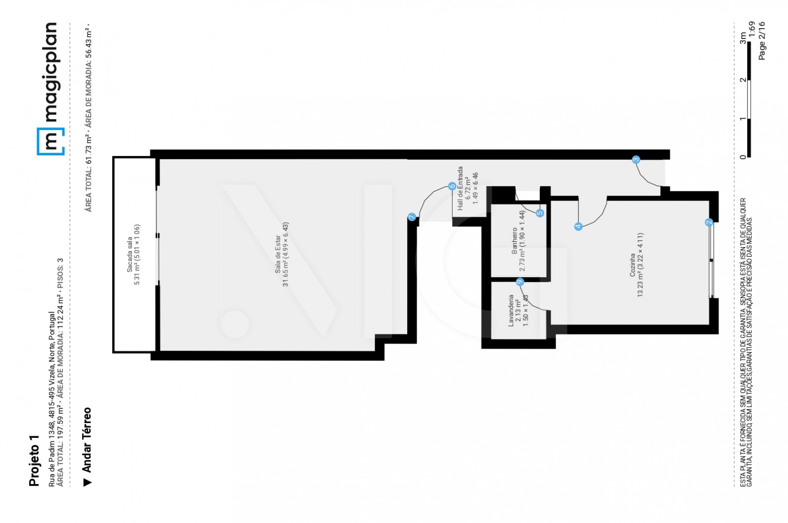 Moradia T3 para Venda em Caldas de Vizela (São Miguel e São João), Vizela, Braga - Planta (Imagem 1)
