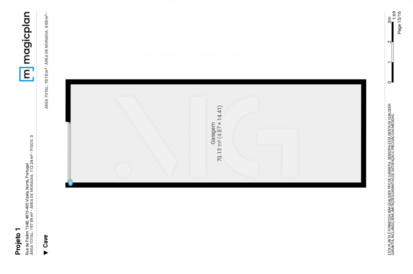 Moradia T3 para Venda em Caldas de Vizela (São Miguel e São João), Vizela, Braga - Planta (Imagem 3)