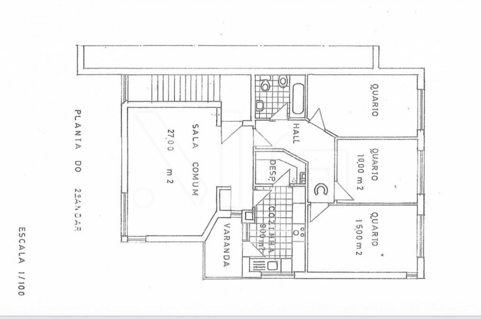 Apartamento T3 para Venda em Rio Tinto, Gondomar, Porto - Planta (Imagem 1)