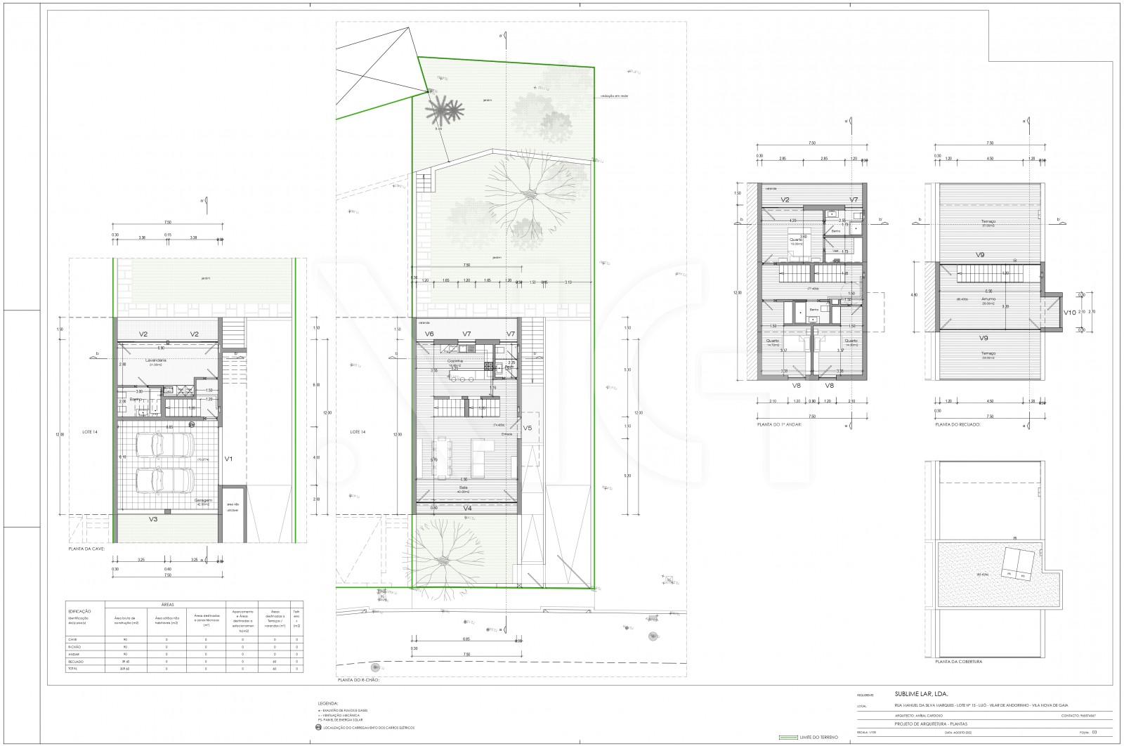 Moradia T3 para Venda em Vilar de Andorinho, Vila Nova de Gaia, Porto - Planta (Imagem 7)