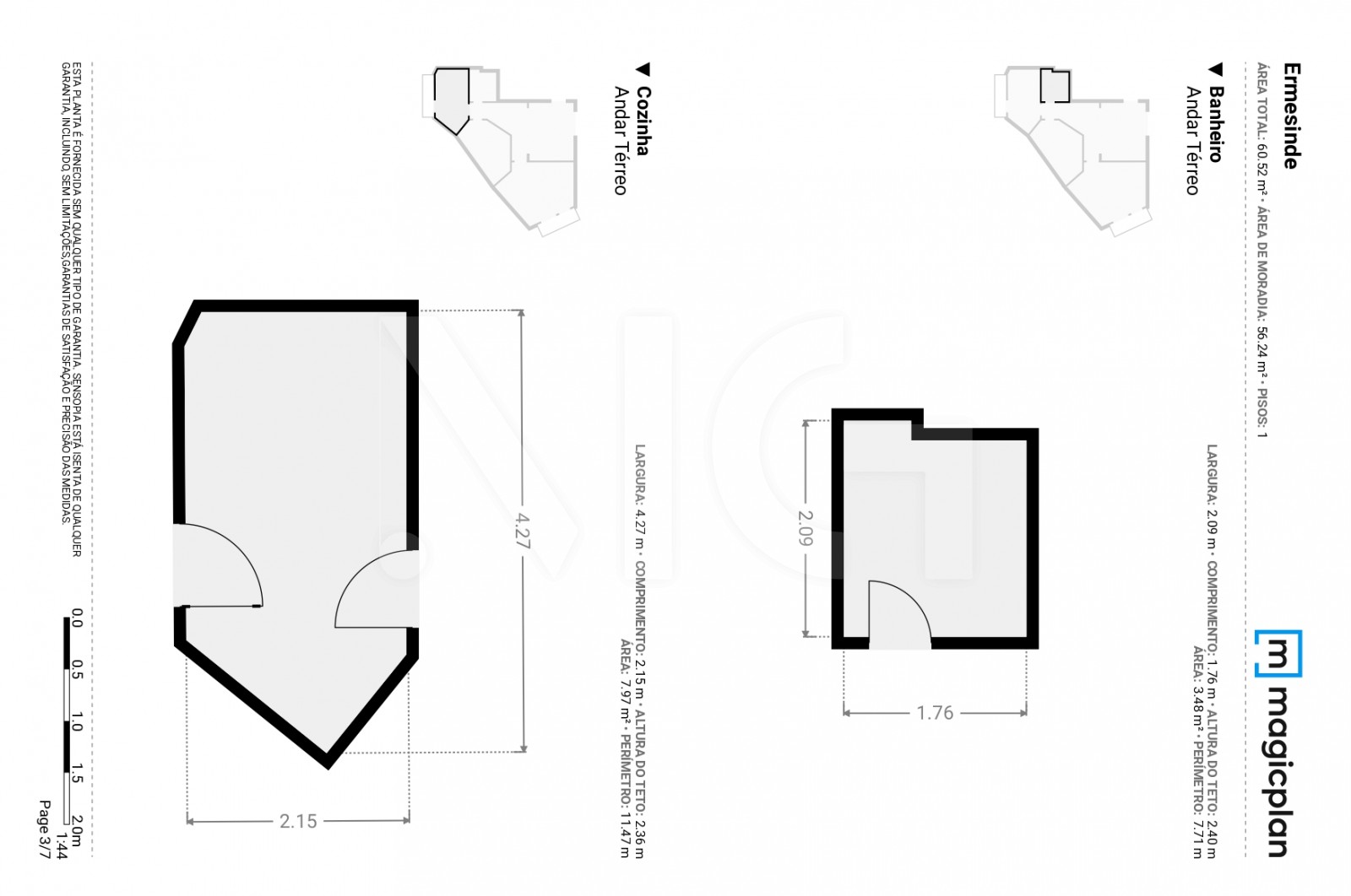 Apartment T2 for For sale in Ermesinde, Valongo, Porto - Planta (Imagem 3)