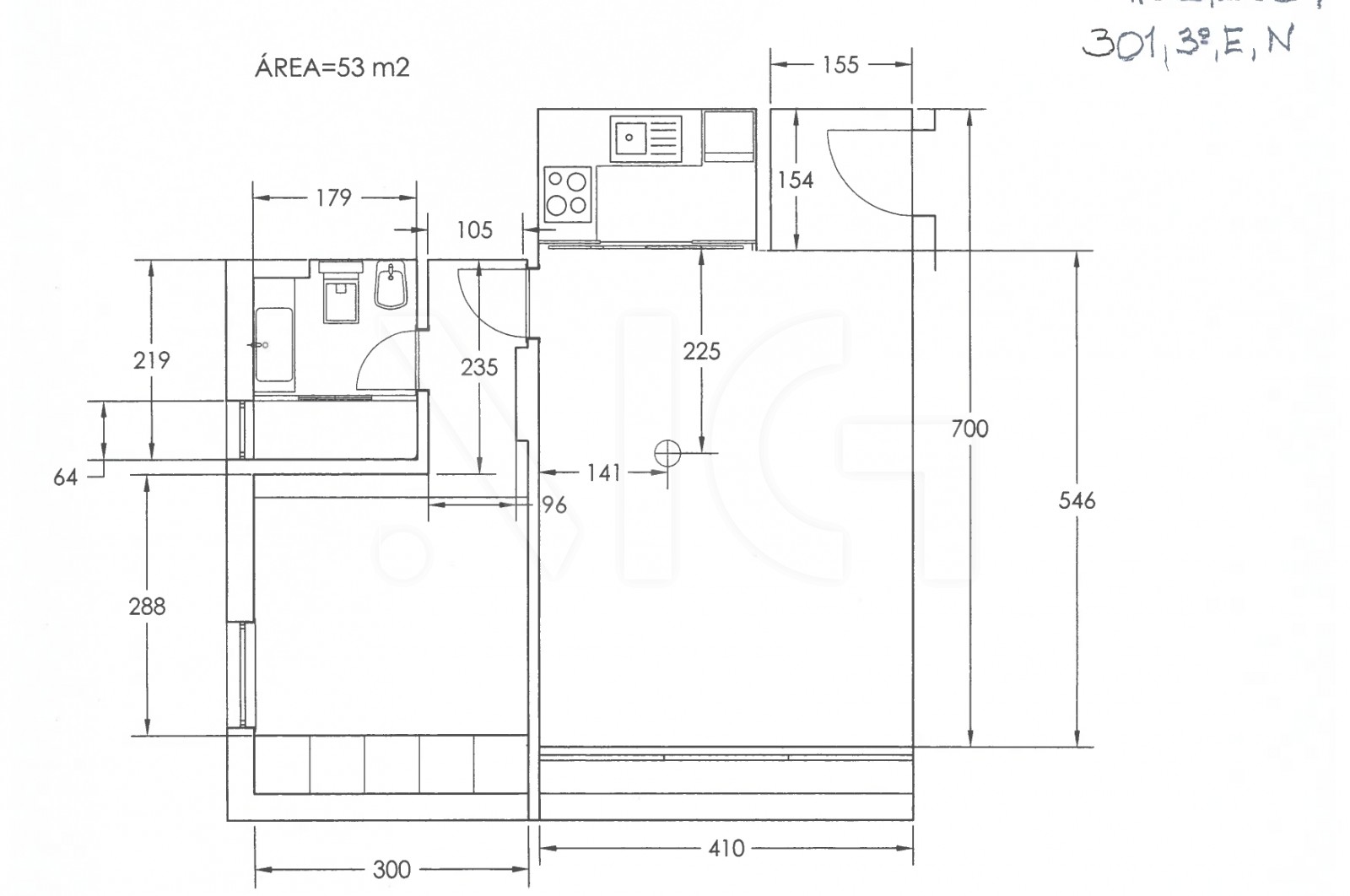 Apartment T1 for For sale in Matosinhos e Leça da Palmeira, Matosinhos, Porto - Planta (Imagem 1)
