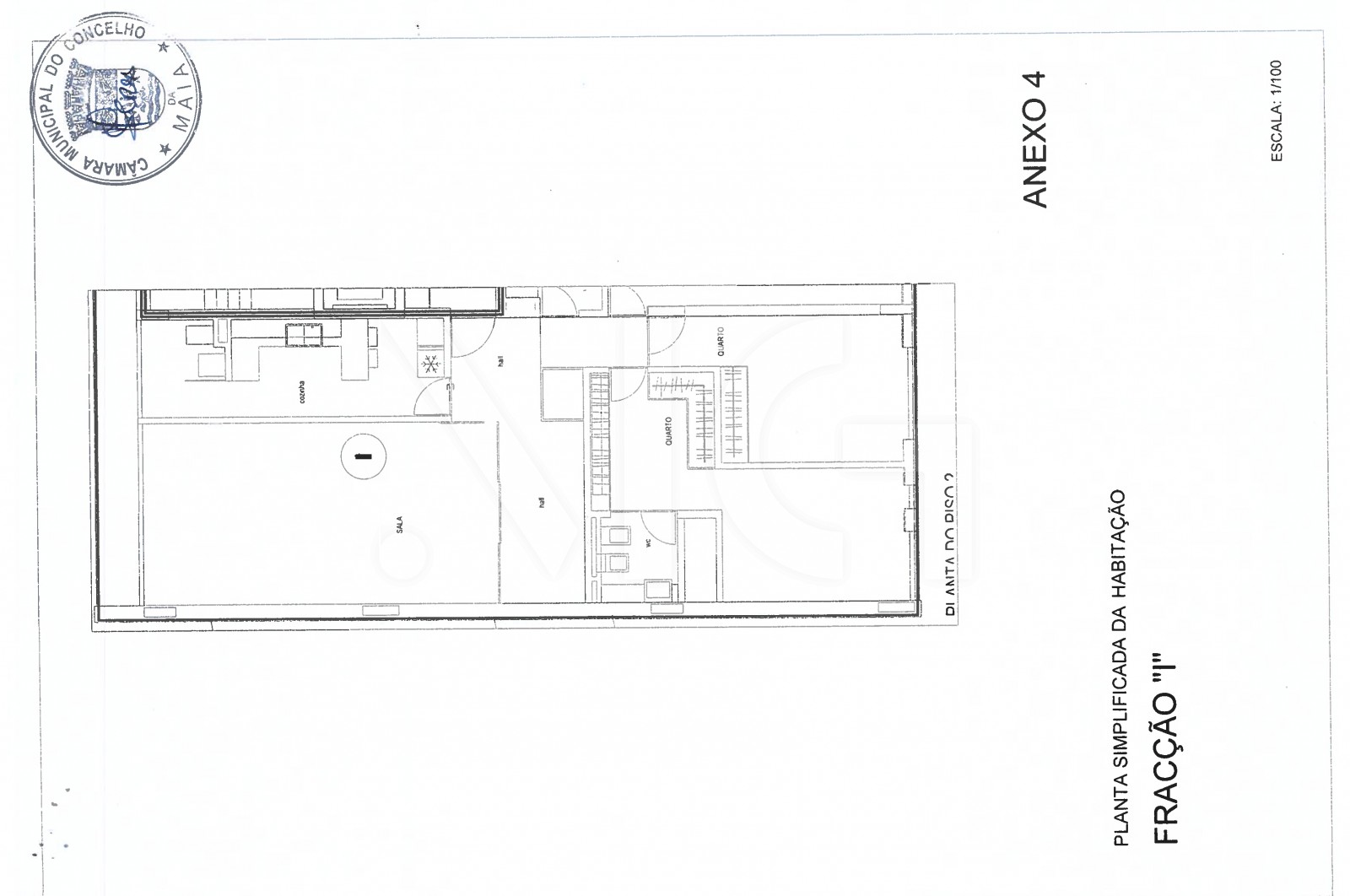 Apartamento T3 para Venda em Cidade da Maia, Maia, Porto - Planta (Imagem 2)
