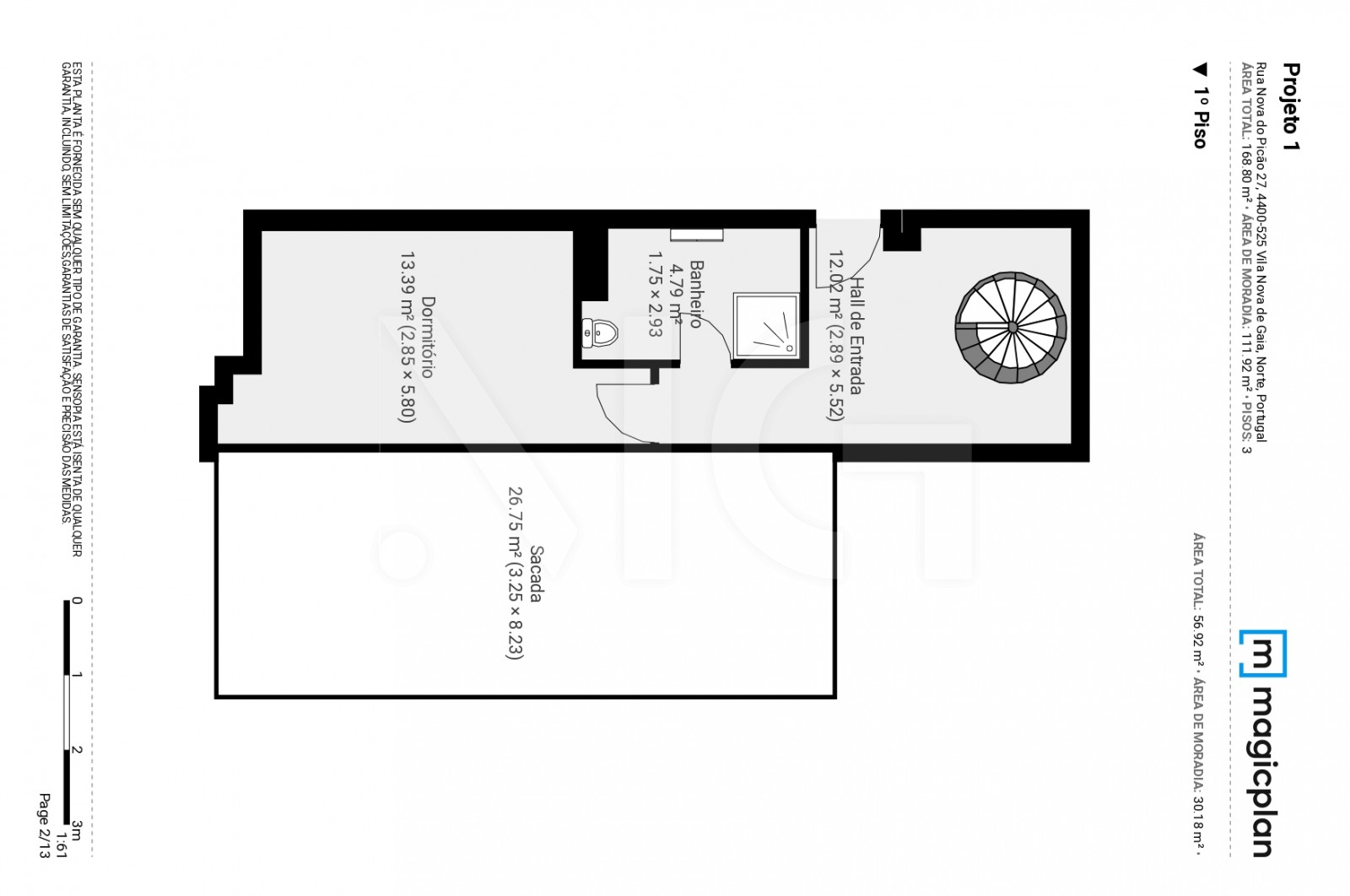 Apartamento T3 para Venda em Canidelo, Vila Nova de Gaia, Porto - Planta (Imagem 1)
