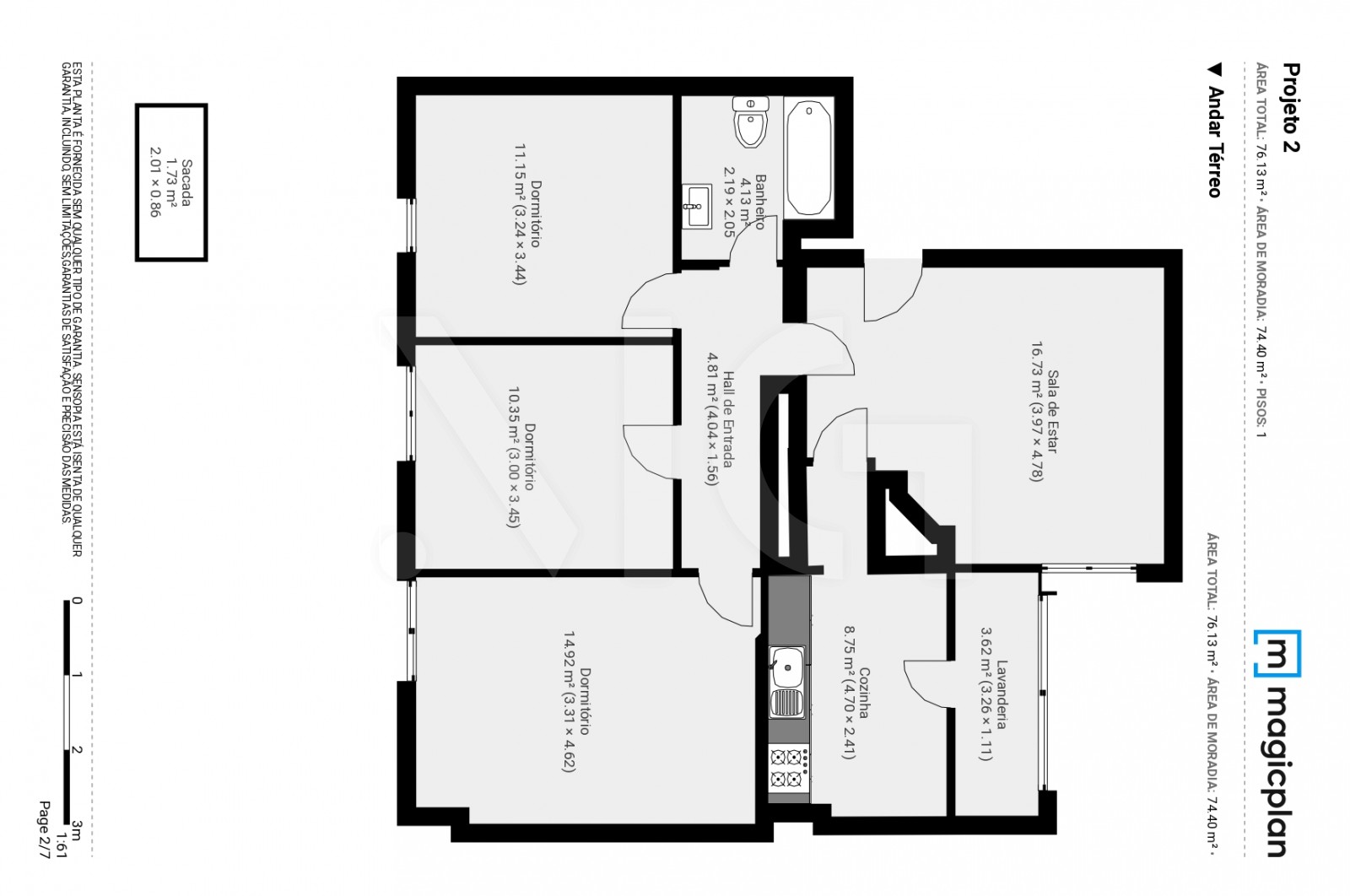 Apartamento T3 para Venda em Lordelo do Ouro e Massarelos, Porto, Porto - Planta (Imagem 1)