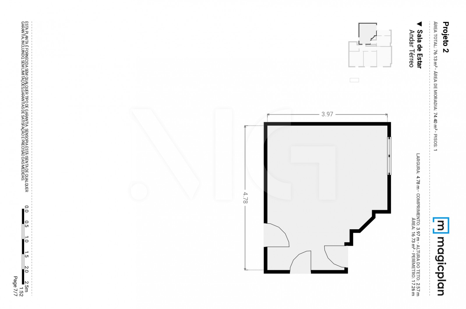 Apartamento T3 para Venda em Lordelo do Ouro e Massarelos, Porto, Porto - Planta (Imagem 6)