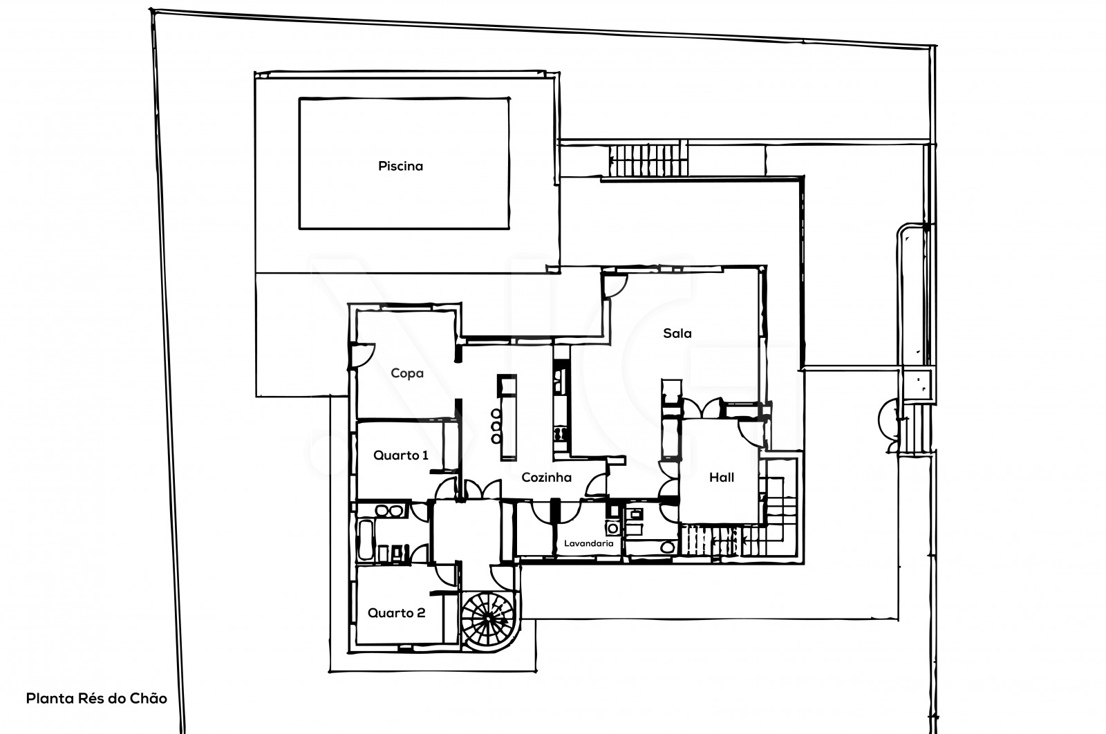 House T6 for For sale in Nogueiró e Tenões, Braga, Braga - Planta (Imagem 2)