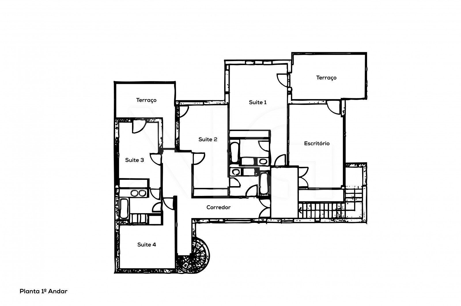 House T6 for For sale in Nogueiró e Tenões, Braga, Braga - Planta (Imagem 3)