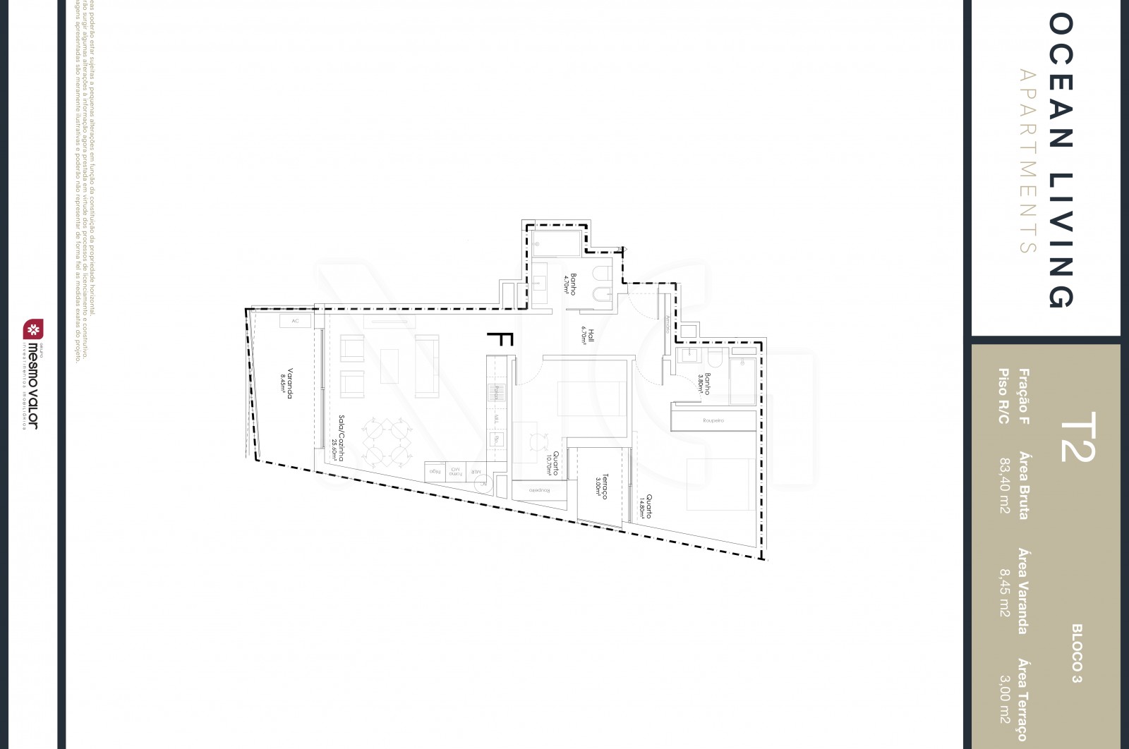 Apartamento T2 para Venda em Madalena, Vila Nova de Gaia, Porto - Planta (Imagem 1)