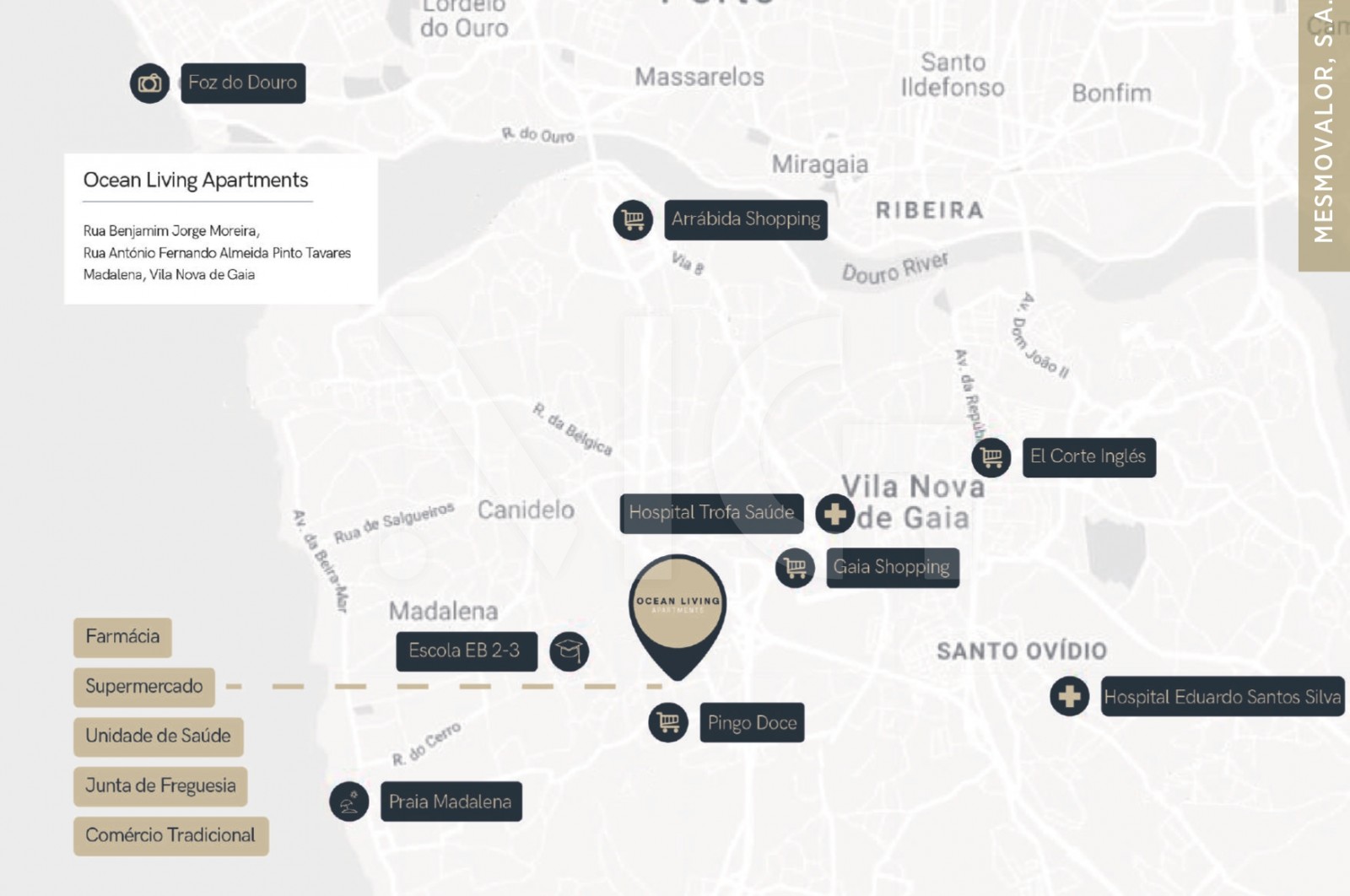 Apartamento T2 para Venda em Madalena, Vila Nova de Gaia, Porto - Áreas comuns (Imagem 2)