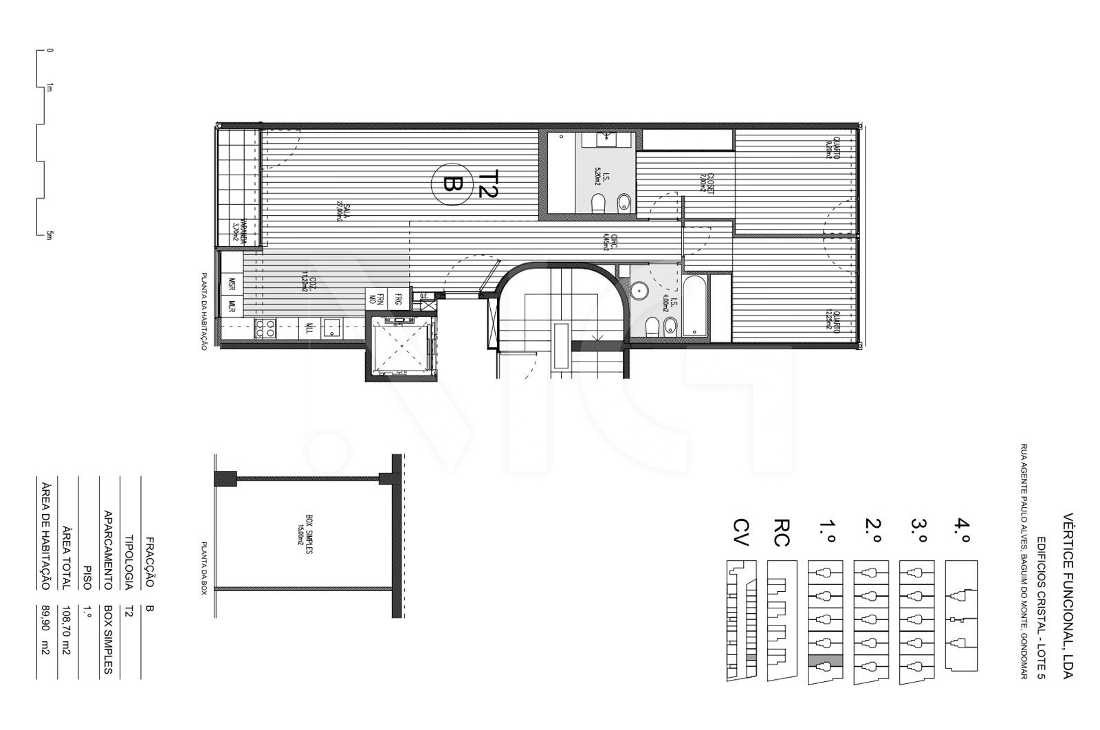 Apartamento T2 para Venda em Baguim do Monte (Rio Tinto), Gondomar, Porto - Planta (Imagem 1)