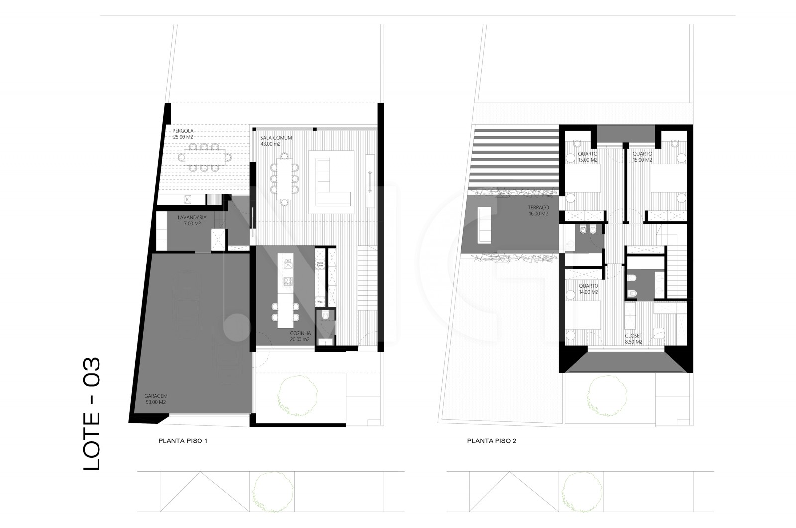 Moradia T3 para Venda em Cabreiros e Passos (São Julião), Braga, Braga - Planta (Imagem 2)