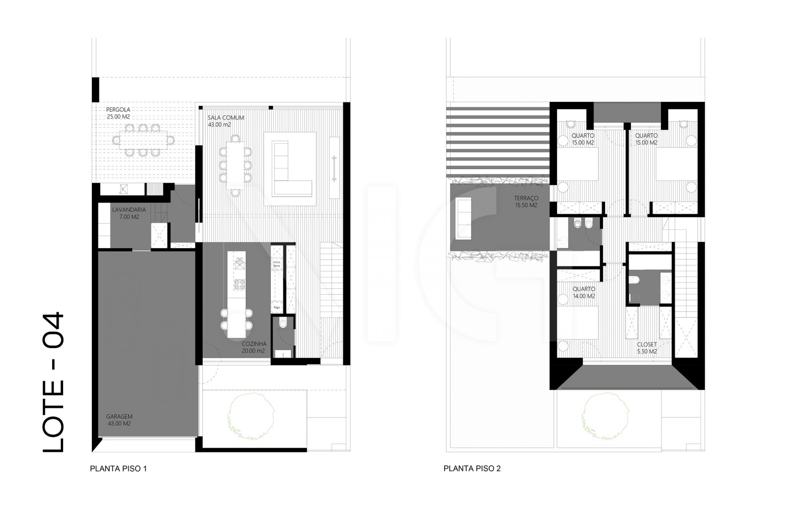 Moradia T3 para Venda em Cabreiros e Passos (São Julião), Braga, Braga - Planta (Imagem 2)
