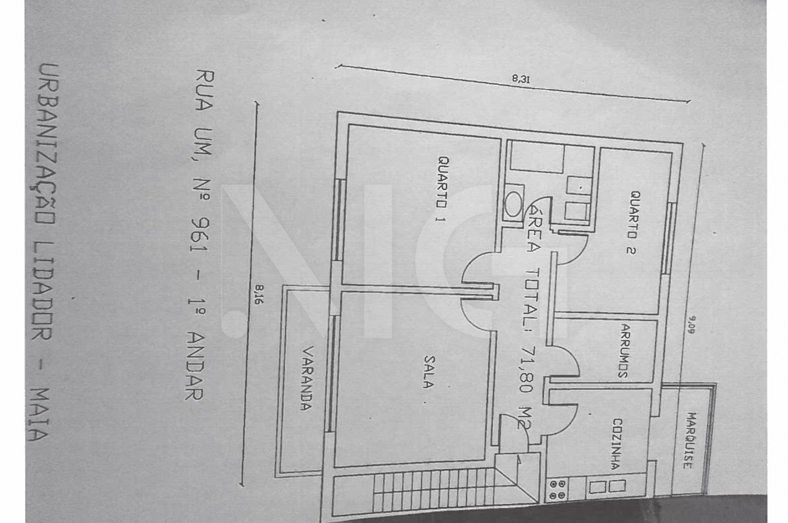 House T4 for For sale in Vila Nova da Telha, Maia, Porto - Planta (Imagem 1)