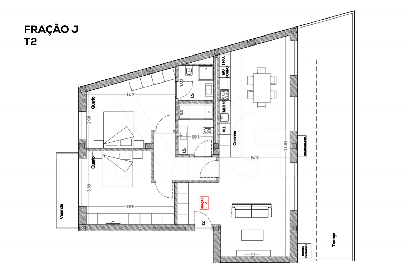 Apartment T2 for For sale in Esposende, Marinhas e Gandra, Esposende, Braga - Planta (Imagem 7)