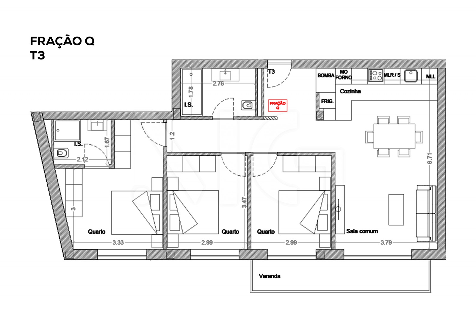 Apartment T3 for For sale in Esposende, Marinhas e Gandra, Esposende, Braga - Planta (Imagem 7)