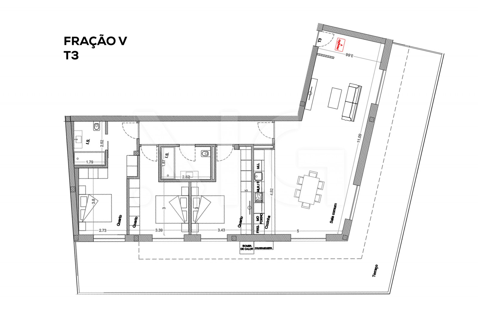 Apartment T3 for For sale in Esposende, Marinhas e Gandra, Esposende, Braga - Planta (Imagem 7)