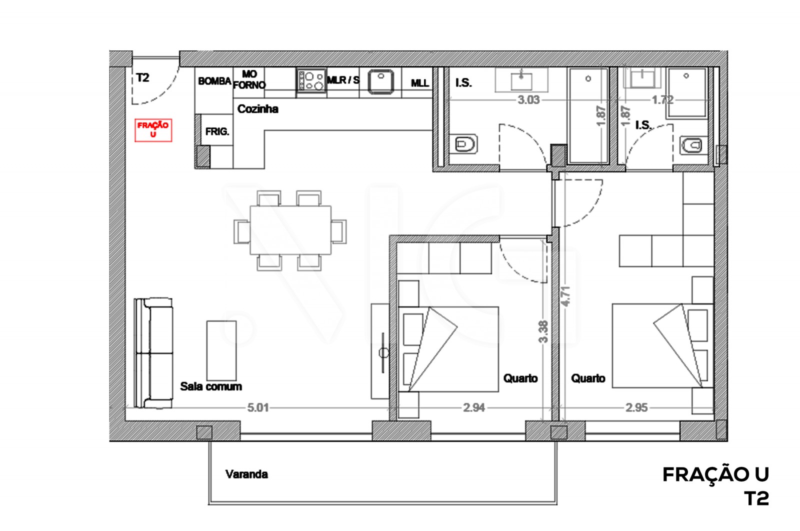 Apartment T2 for For sale in Esposende, Marinhas e Gandra, Esposende, Braga - Planta (Imagem 7)