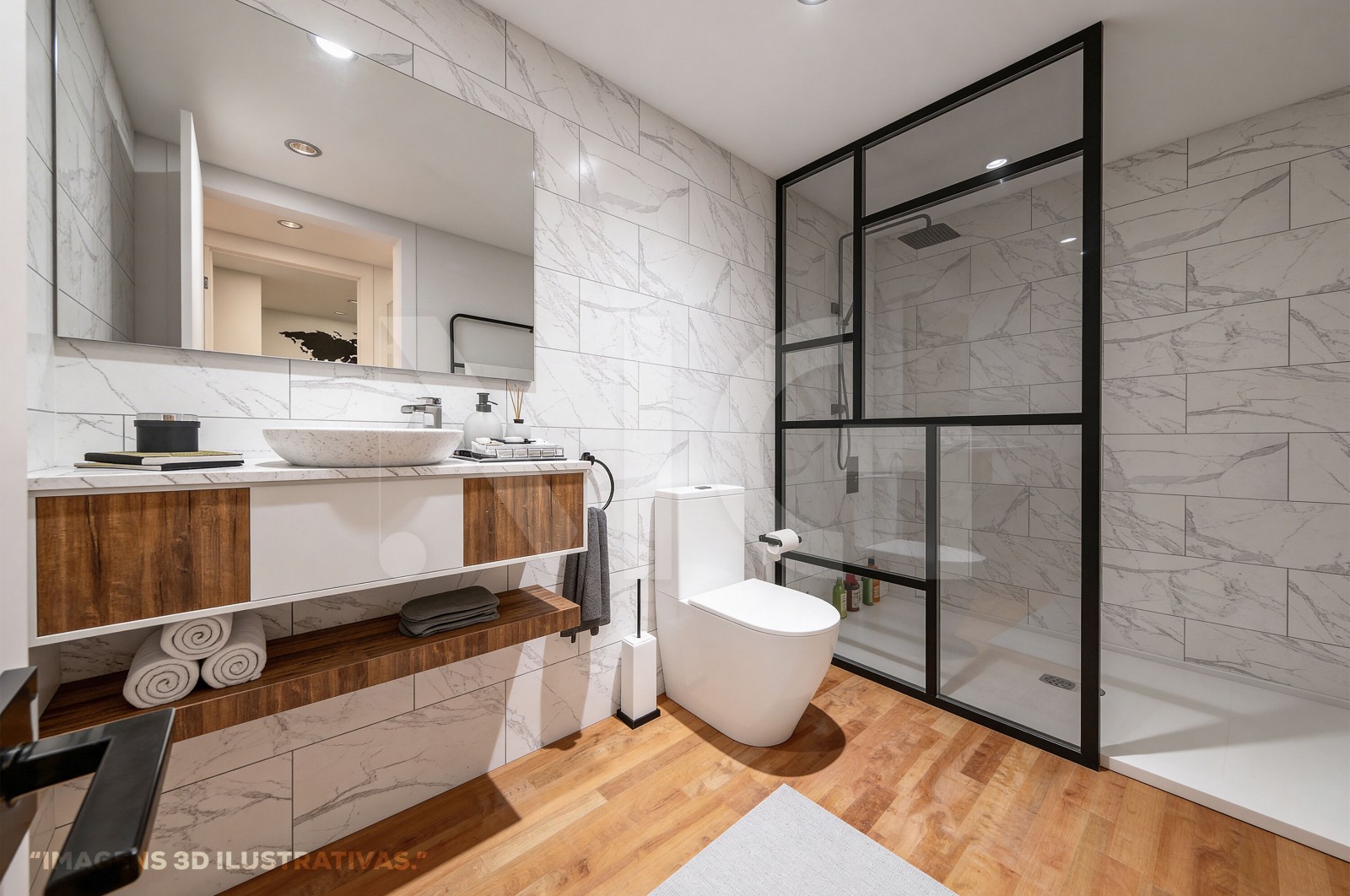 Apartment T2+1 for For sale in Merelim (São Pedro) e Frossos, Braga, Braga - Casa de banho (Imagem 1)
