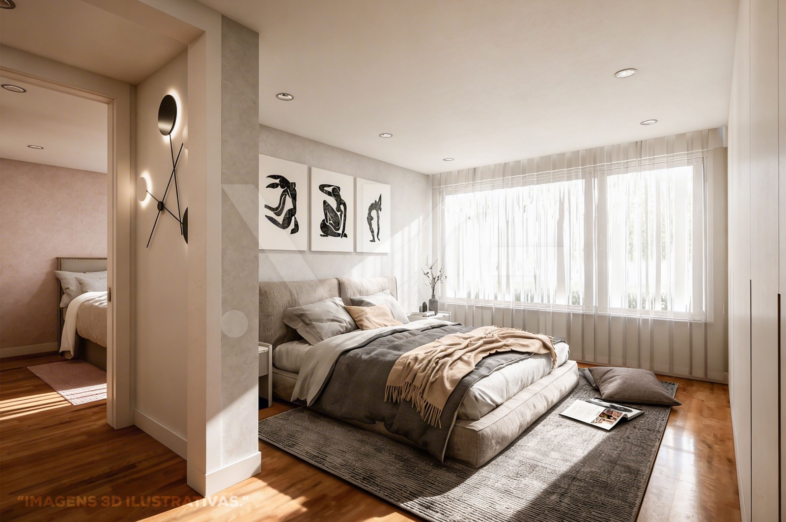 Apartment T2+1 for For sale in Merelim (São Pedro) e Frossos, Braga, Braga - Quarto (Imagem 5)