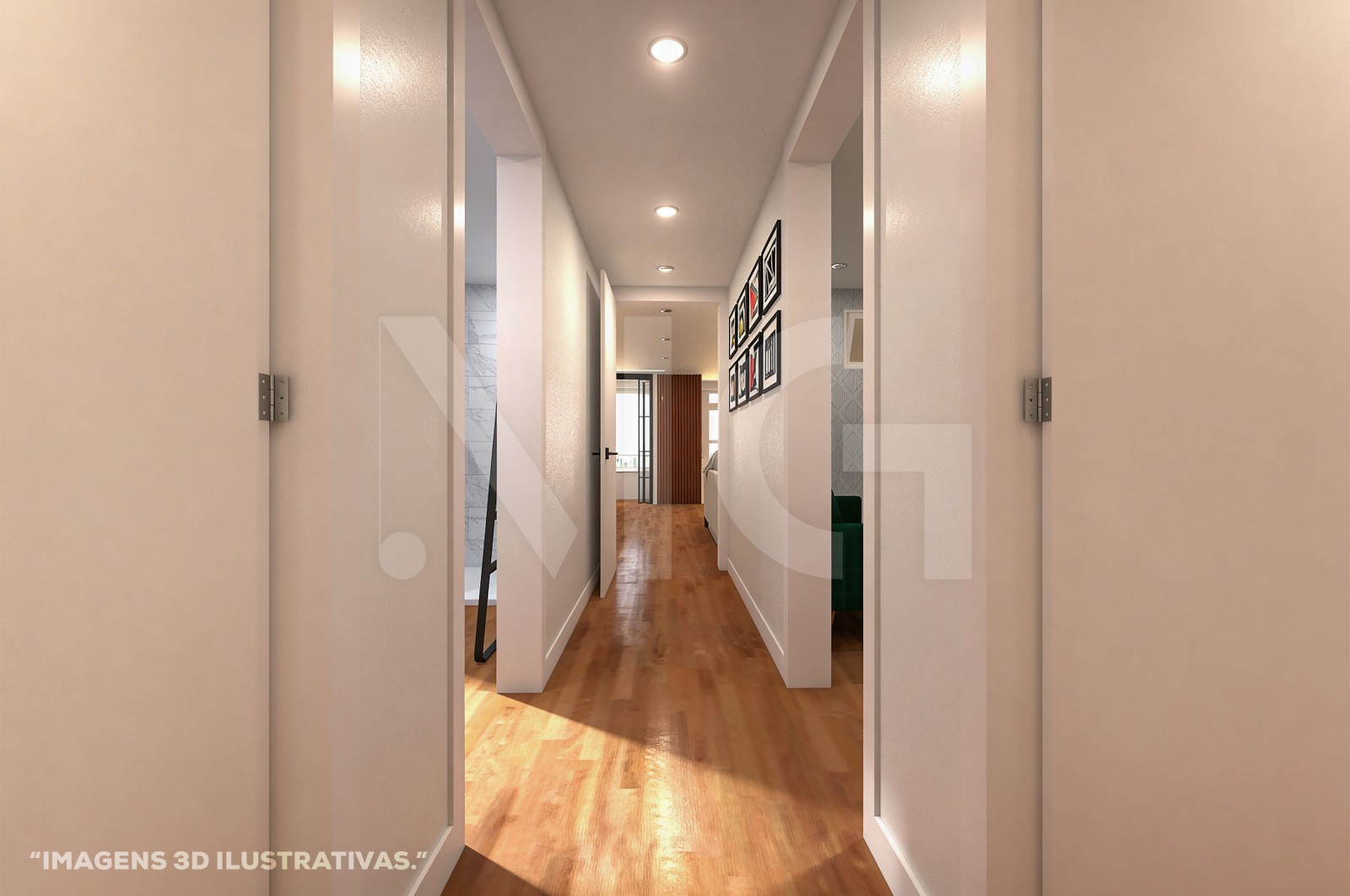 Apartment T2+1 for For sale in Merelim (São Pedro) e Frossos, Braga, Braga - Corredor (Imagem 2)