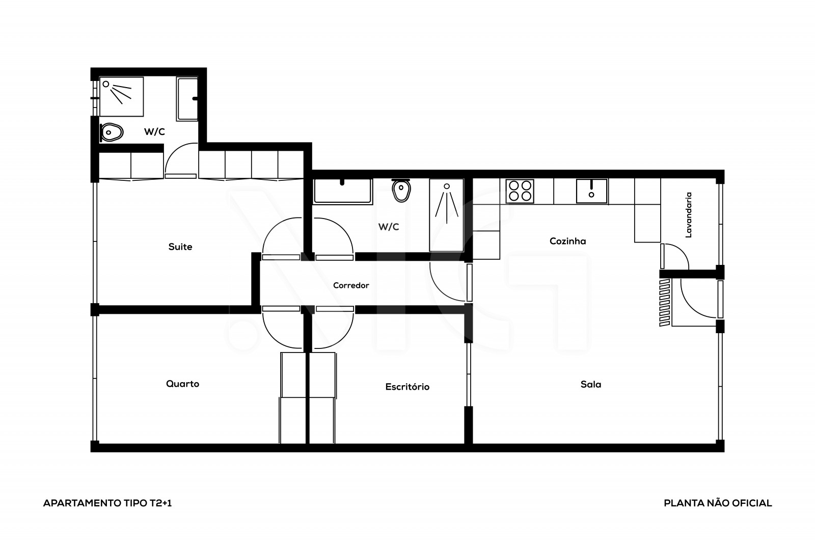 Apartment T2+1 for For sale in Merelim (São Pedro) e Frossos, Braga, Braga - Planta (Imagem 2)