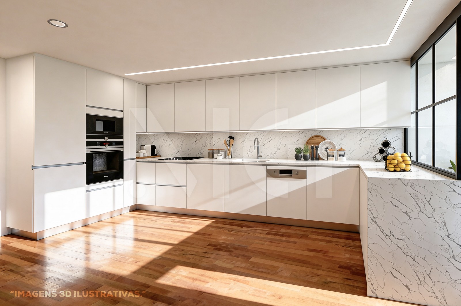 Apartment T2+1 for For sale in Merelim (São Pedro) e Frossos, Braga, Braga - Cozinha (Imagem 1)