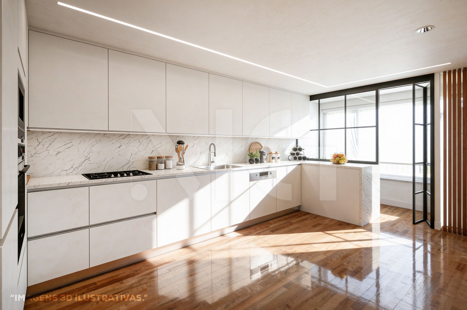 Apartment T2+1 for For sale in Merelim (São Pedro) e Frossos, Braga, Braga - Cozinha (Imagem 2)