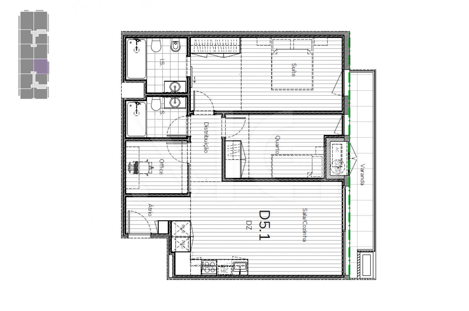 Apartamento T2+1 para Venda em Oliveira do Douro, Vila Nova de Gaia, Porto - Planta (Imagem 1)