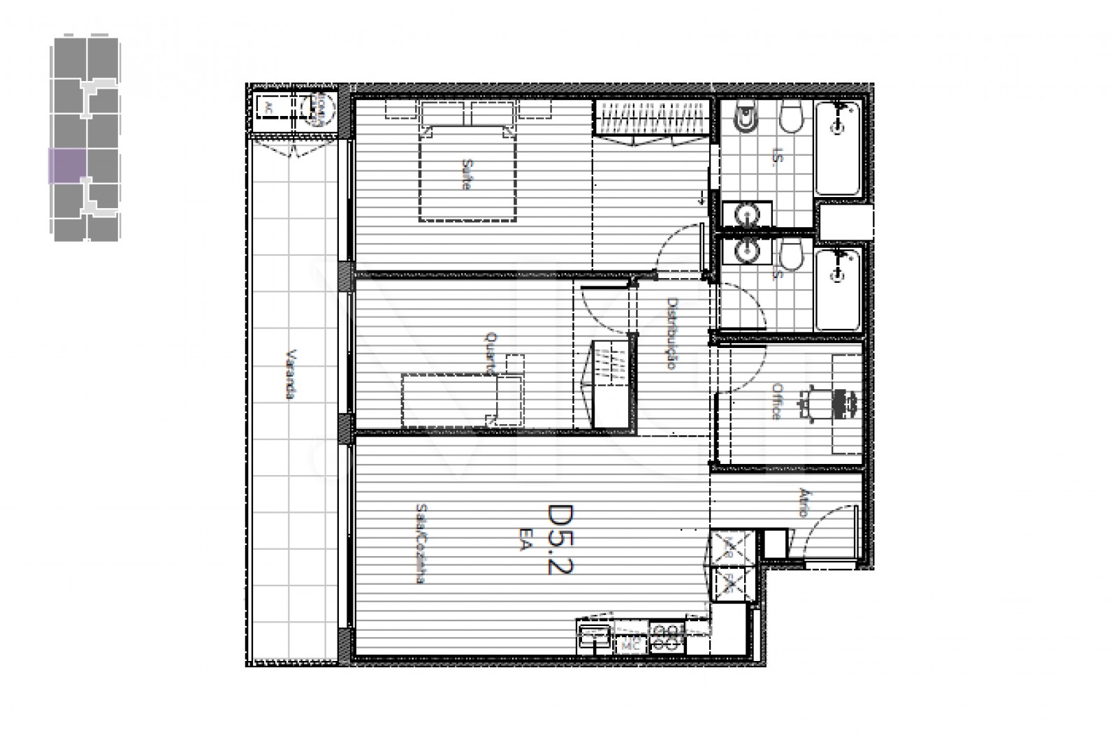 Apartment T2+1 for For sale in Oliveira do Douro, Vila Nova de Gaia, Porto - Planta (Imagem 1)
